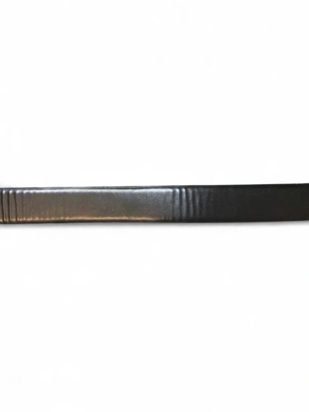 & Other Stories Black Leather Belt with Gunmetal Buckle
